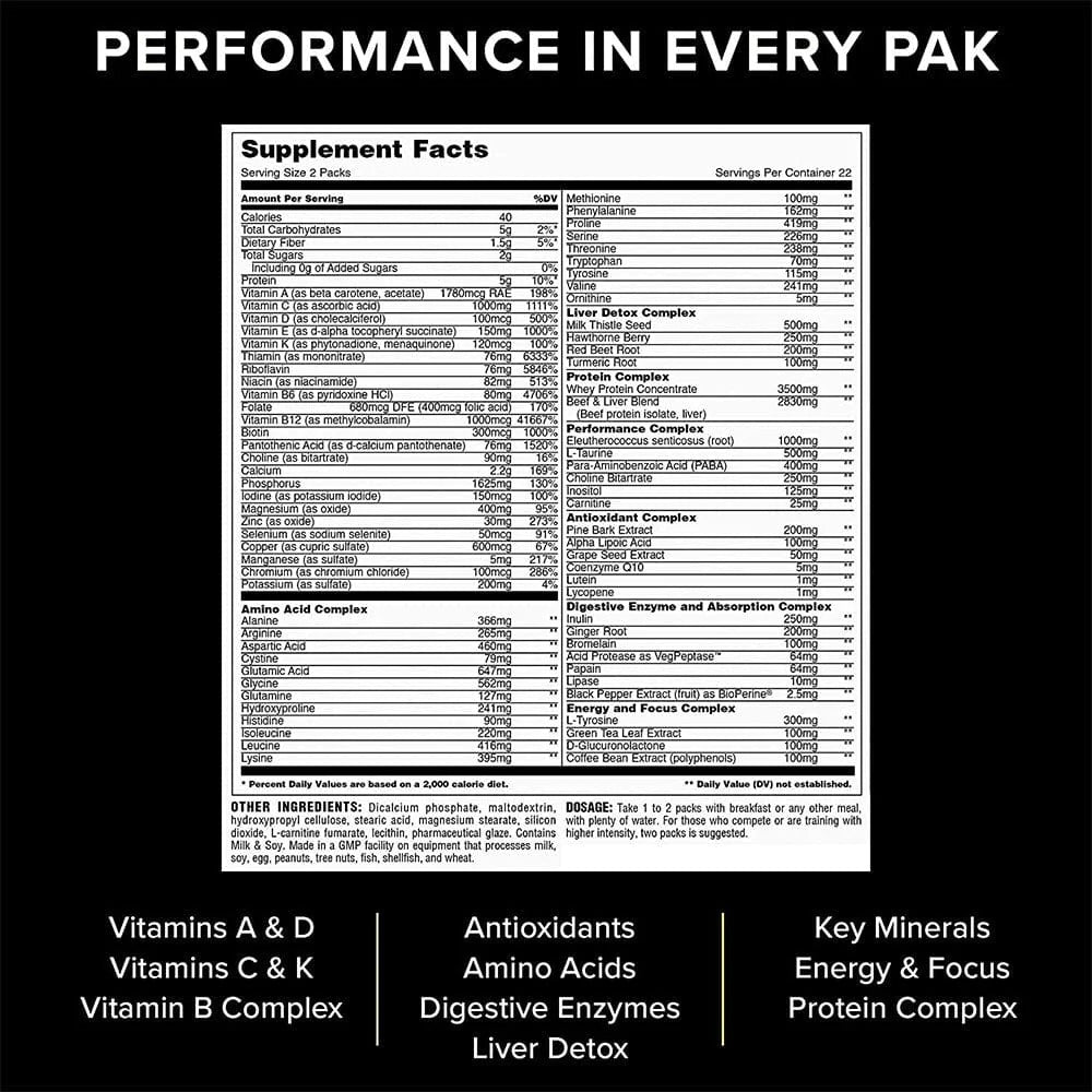 Animal: Pak Multi-Vitamin 44 Servings