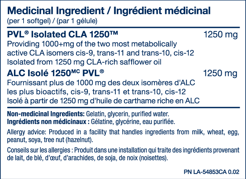 PVL: CLA 1250 180 Capsules