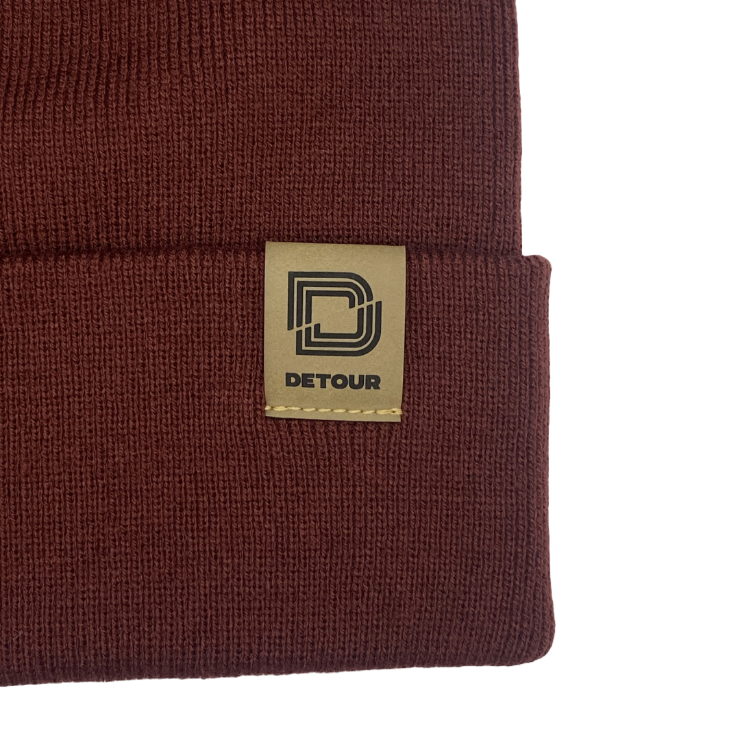 Detour Supplements: Cuffed Beanie Leather Tag