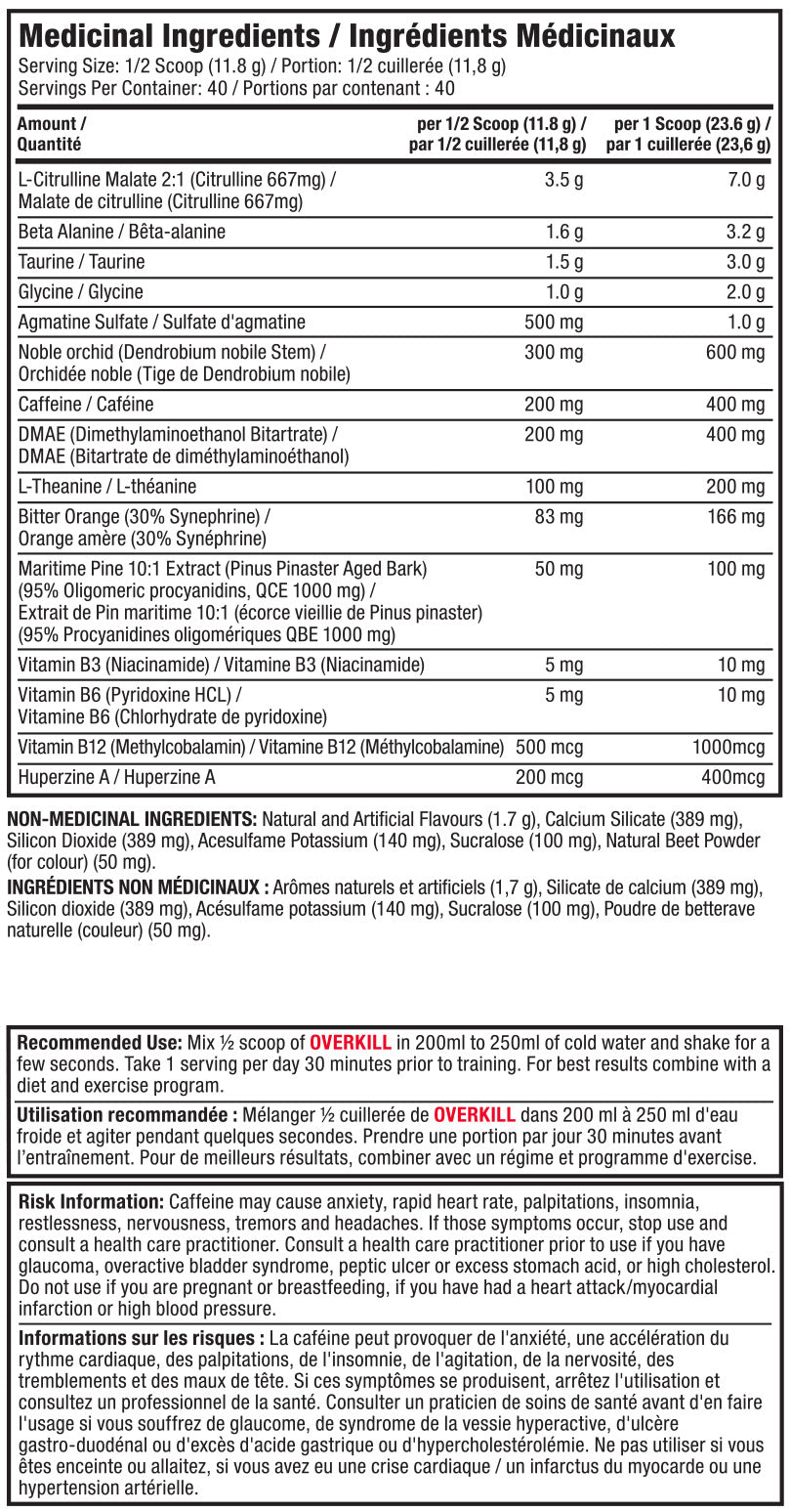 Proline: Overkill 40 Servings