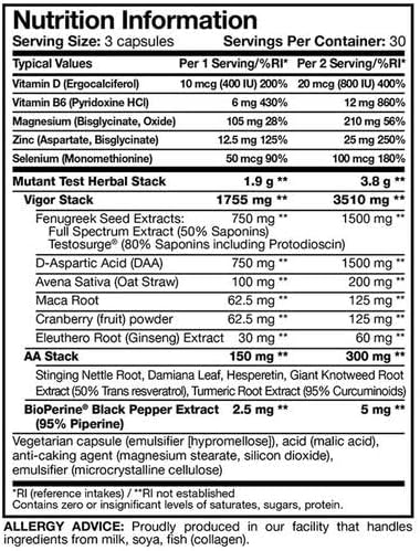 Mutant: TEST 90 Capsules