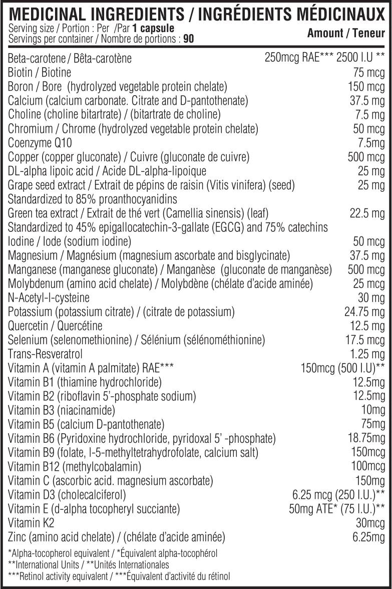 Believe Supplements: Vitamin & Mineral Balance 90 Capsules