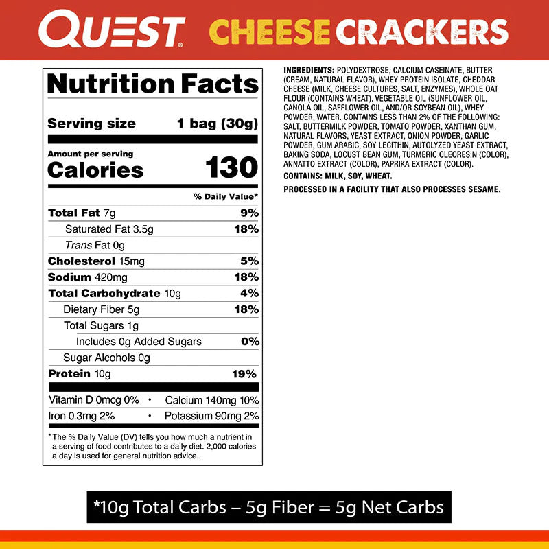 Quest Nutrition: Cheese Crackers Box of 4