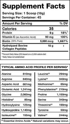 TC Nutrition: Enhanced Collagen Peptides 45 Servings